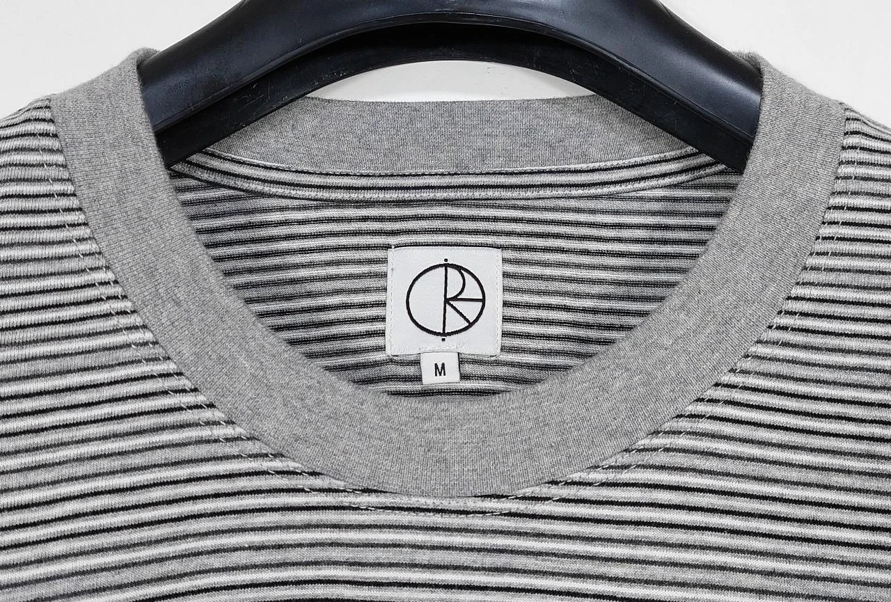 Polar Skate Co. striped pocket tshirt - grey / black M – photo 2